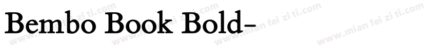 Bembo Book Bold字体转换